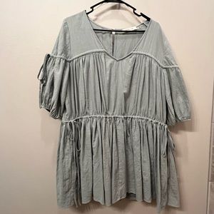 Olive Babydoll Mini Dress